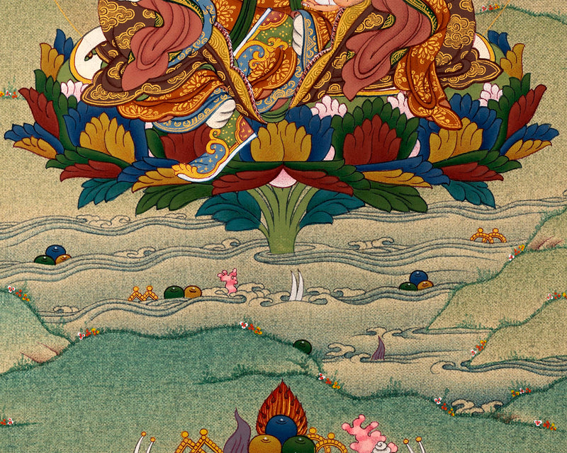 Guru Rinpoche | Padmasambhava Thangka | Hand Painted Tibetan Painting