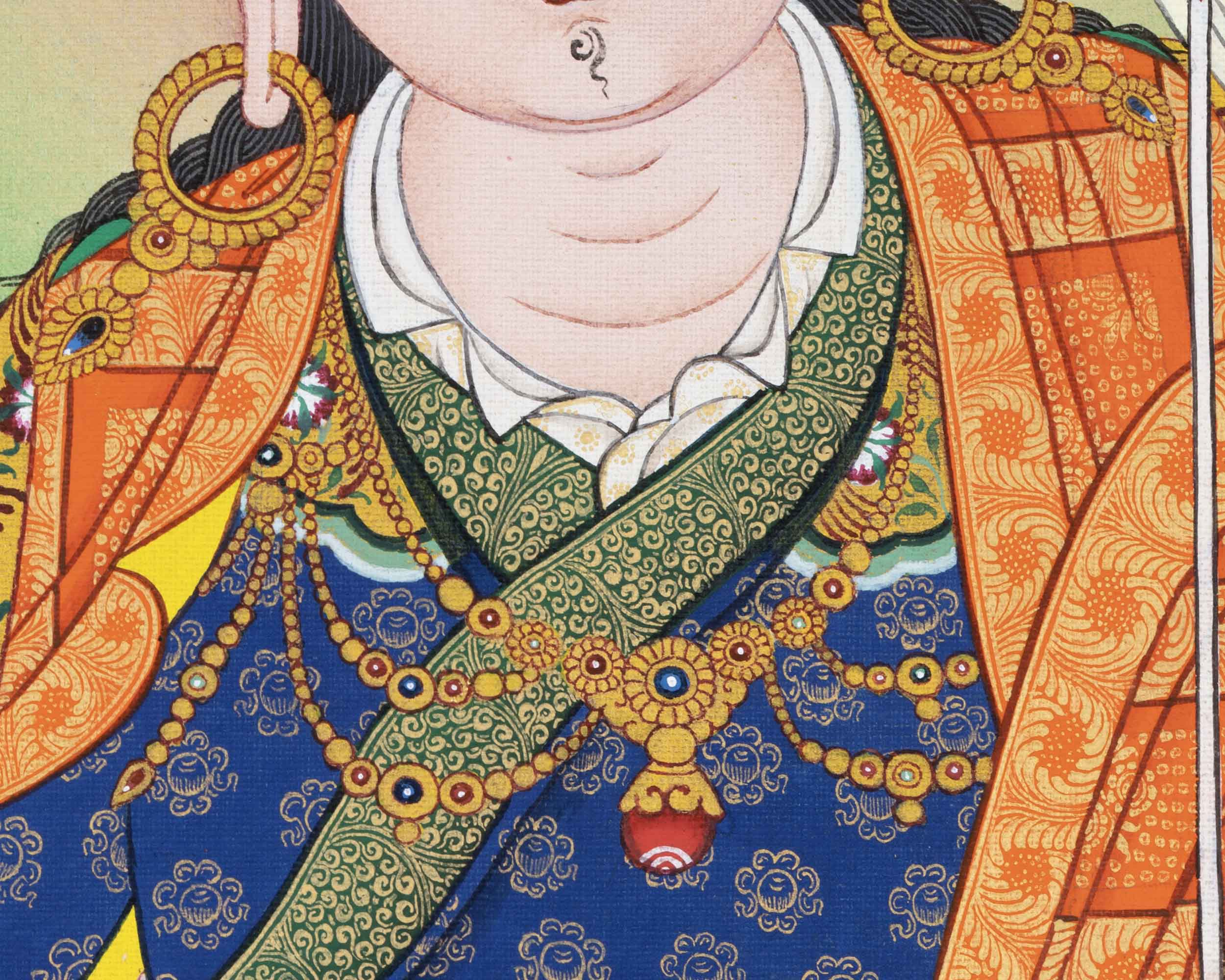 Guru Rinpoche Thangka Print | Lotus Born Master | Crafts Gifts Nepal
