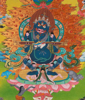 Shakyapa Mahakala Buddhism Thangka | Tibetan Buddhism Protector Deity Thangka Art