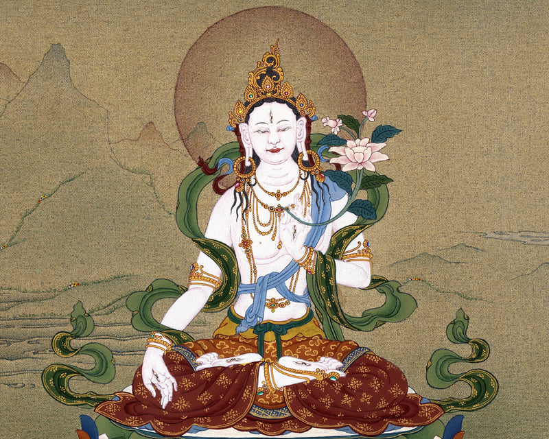 Thangka White Tara | Tibetan Tara Painting