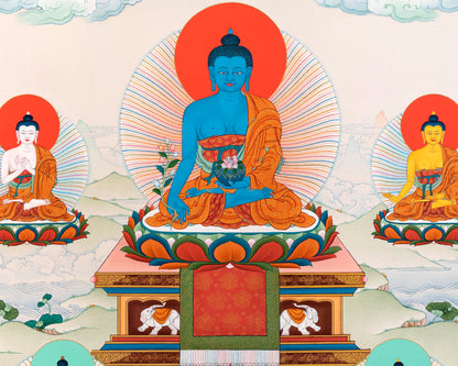 8 Medicine Buddha | Bhaisajyaguru Digital Thangka print