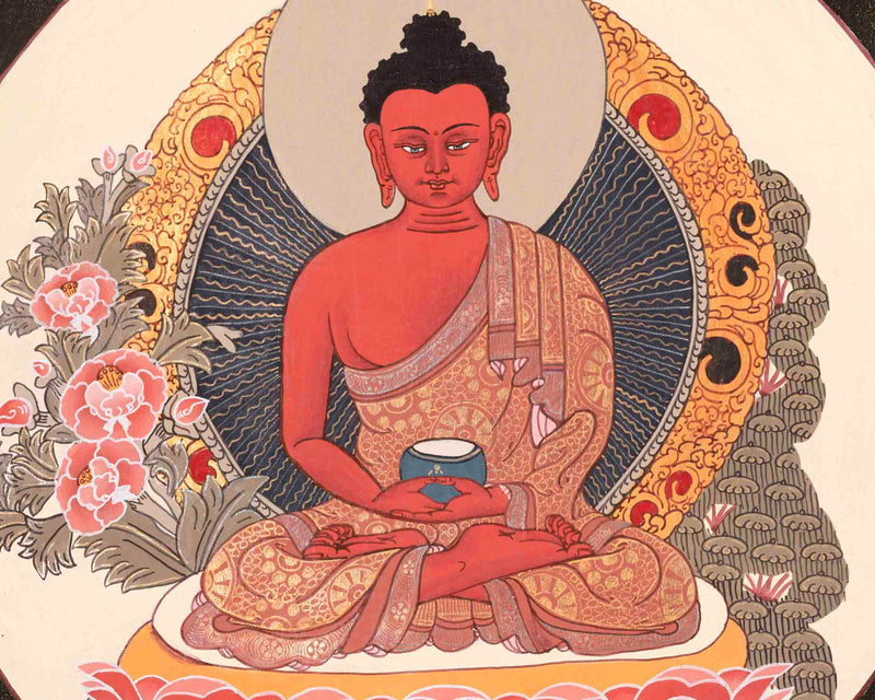 Amitabha Buddha Thangka | Religious Buddhist Painting | Wall Decors