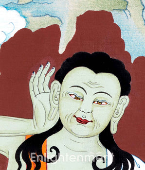 Jetsun Milarepa Thangka | Enlightened Teacher and Mahasiddha Painting | Traditional Artwork