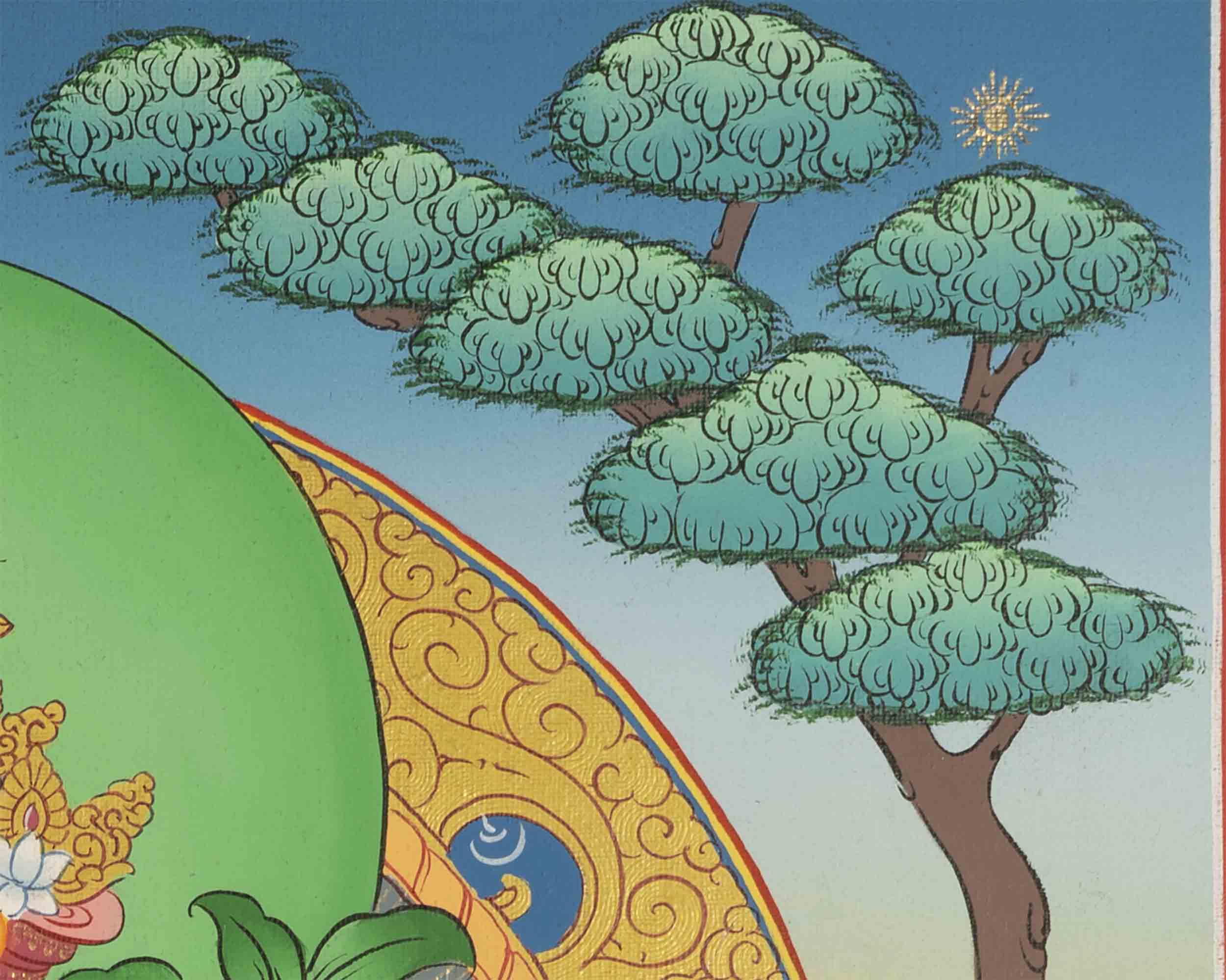 Buddhist Manjushree Thangka | Wall Hanging Decorations