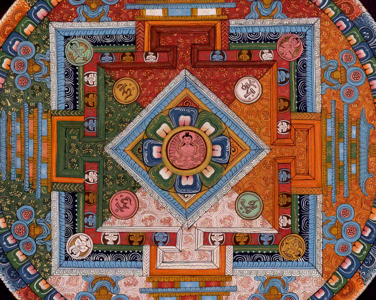 Amitayus Buddha Mandala Thangka | Wall Hanging