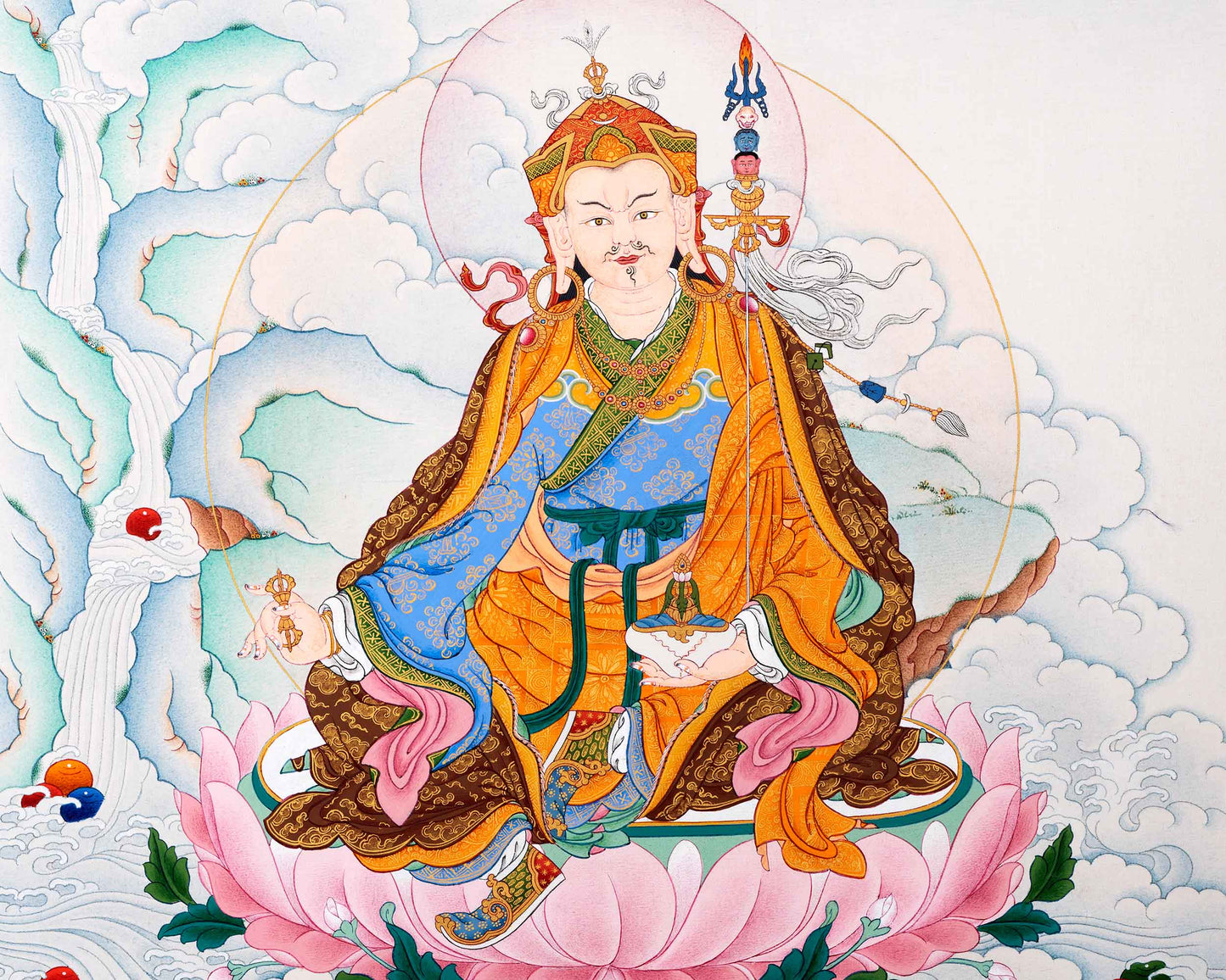 Guru Rinpoche Thangka | Traditionally Hand Painted Art