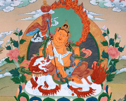 Namtoshe with Five Jambala Thangka, High Quality Giclee Canvas Print, Digital Print