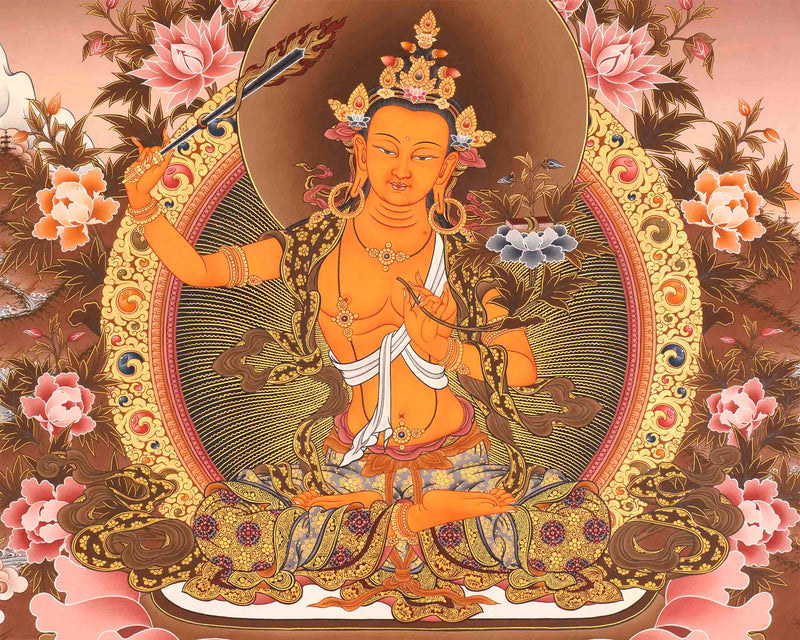 Wisdom Bodhisattva Manjushree | Digital Artwork | Religious Decors