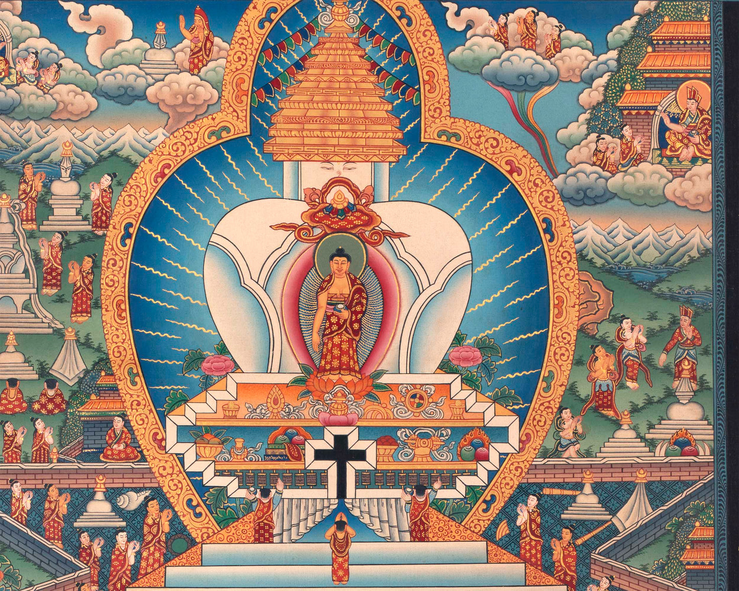 Buddhist Stupa Thangka | Buddhist Painting