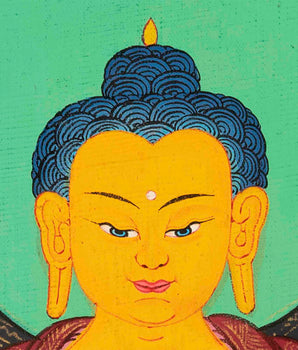 Handpainted Shakyamuni Thangka | Buddhist Traditional Art | Wall Art Decors