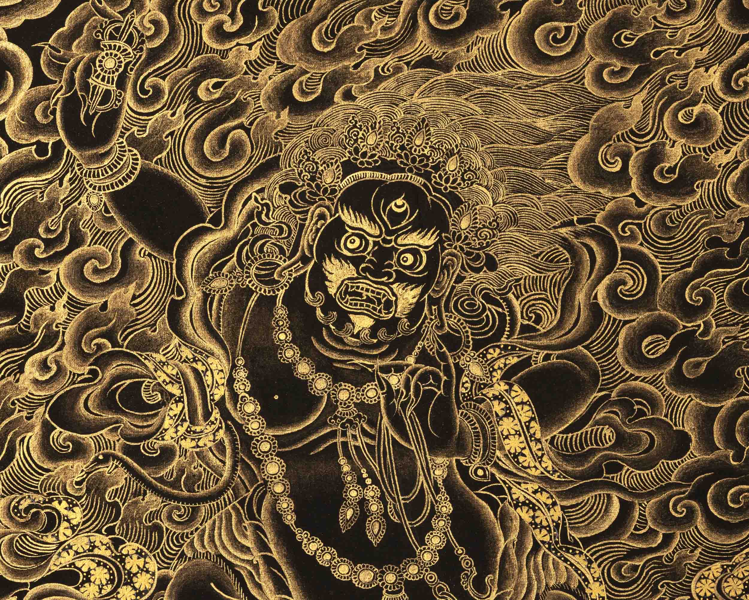 Vajrapani Thangka | Religious Buddhist Artwork