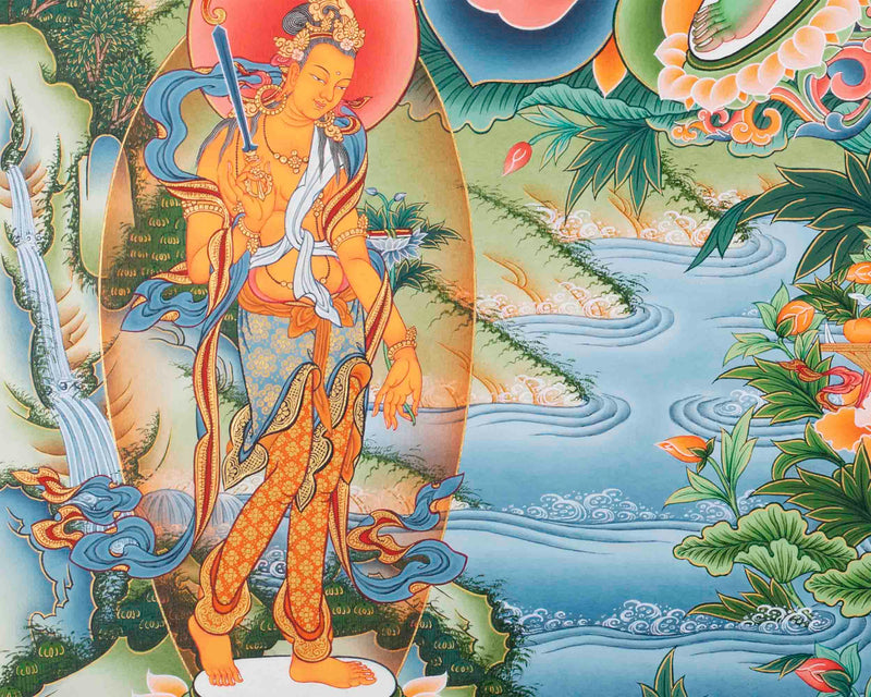 Arya Green Tara Print | Thangka Print | Religious Wall Decors