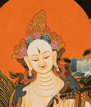 White Tara Thangka | Vajrayana Housewarming Gift
