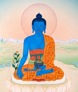 Beautiful Medicine Buddha Thangka | Healer Of All | Buddhist Art