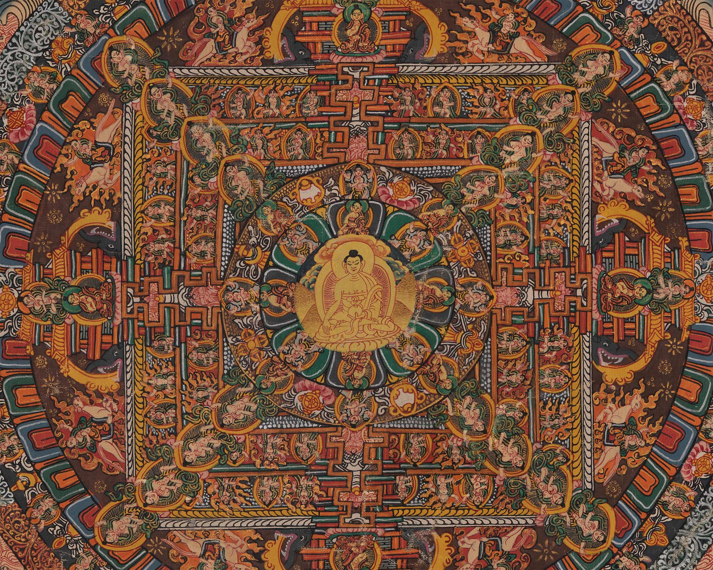 Vintage Shakyamuni Buddha Thangka | Hand-painted Thangka