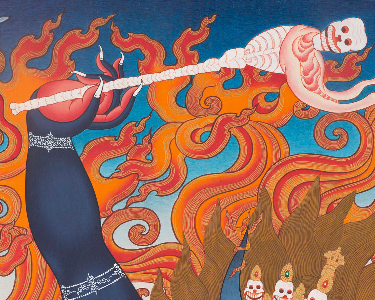 Yama Dharmaraja Thangka | Budddhist Thangka | Digital Print