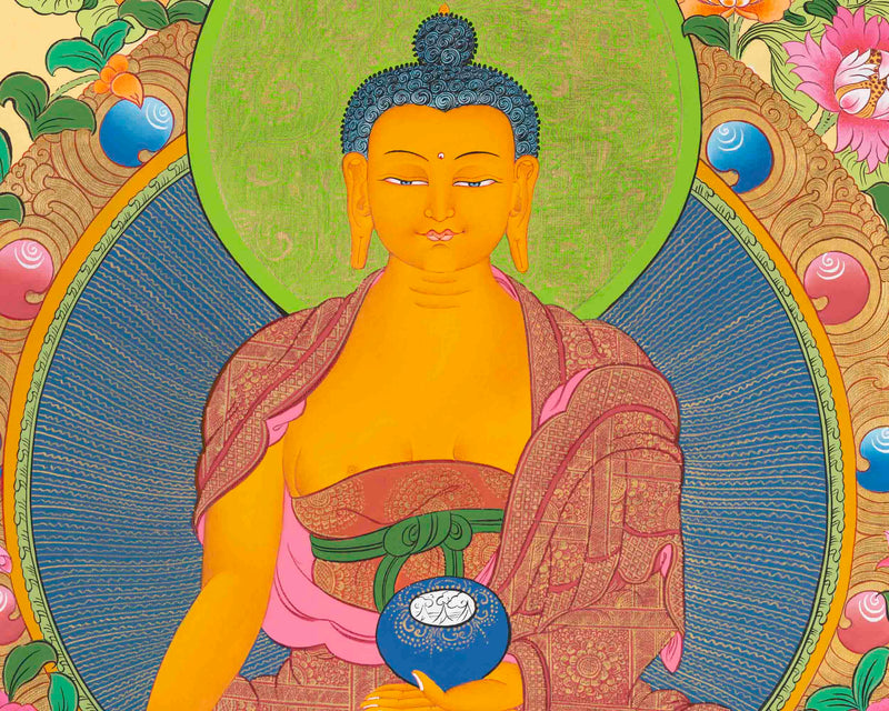 Shakyamuni Buddha Thangka | Traditional Buddhist Art | Wall Decors