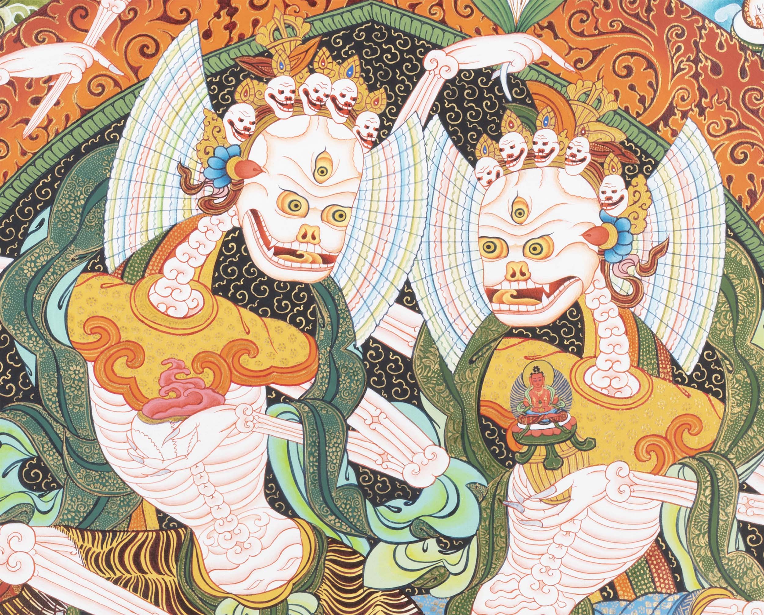 Mahakala Chitipati Print | Religious Handpainted Art