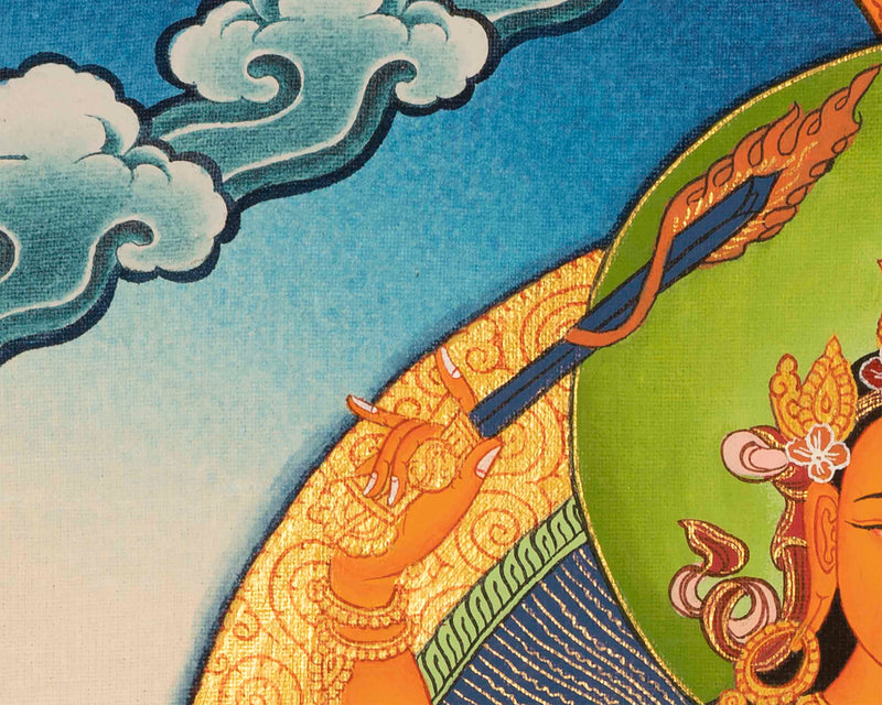 Manjushree Bodhisattva Thangka | Tibetan Wall Decor