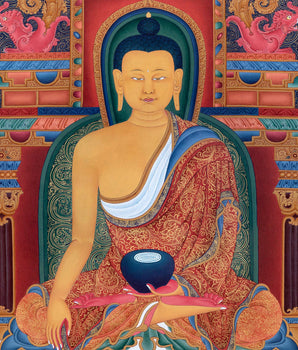 Buddha Shakyamuni Thangka Print | High Quality Canvas Thangka Print