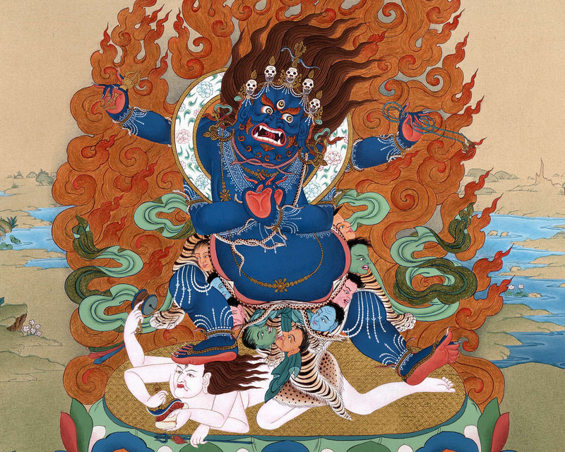 Bhutadamara Thangka | Vajrapani Painting | Guardian of all Deities