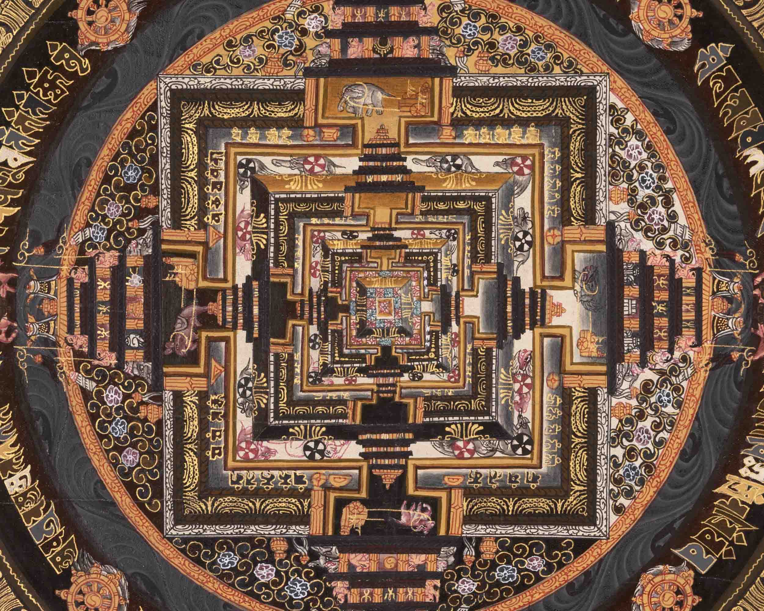 Wheel Of Time | Mandala Thangka | Religious Wall Decors