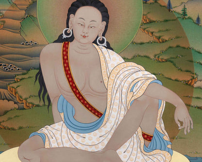 Milarepa Thangka Print | Jetsun Milarepa | Historical Buddhist Master