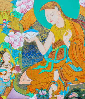 Pema Jugne Thangka | Guru Rinpoche Manifestation | Traditional Artwork