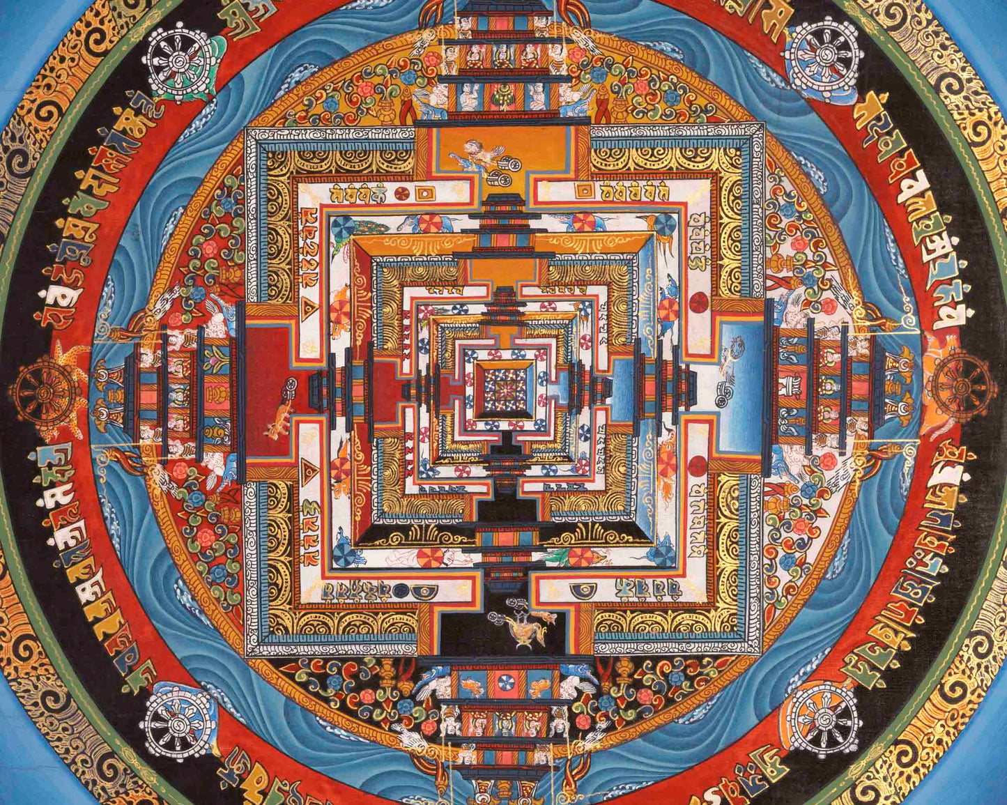 Kalachakra Mandala Thangka | Wheel Of Time | Religious Wall Decors