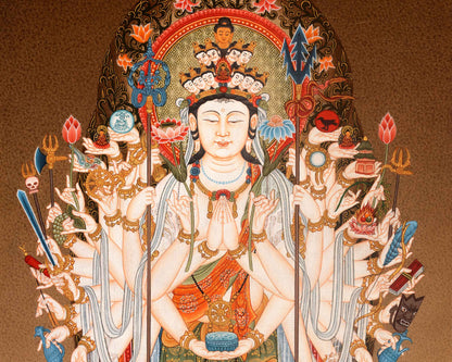 42 Armed Quan Yin Thangka | High Quality Canvas Print