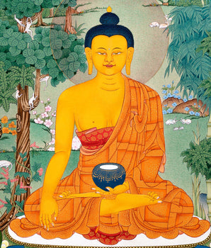Shakyamuni Buddha Thangka | Tibetan Thangka Art | Buddhist Painting