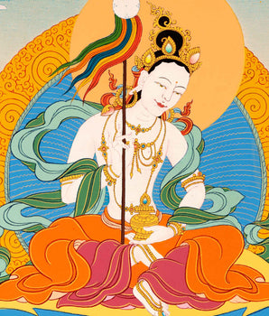 Mandarva Thangka | Traditional Buddhist Dakini Art