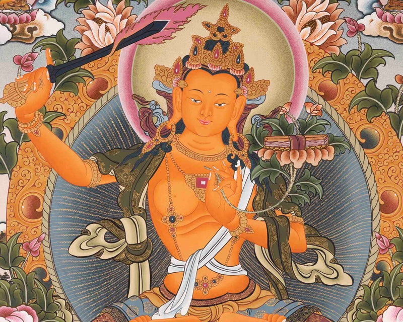 Traditional Manjushri Thangka | Traditional Painting