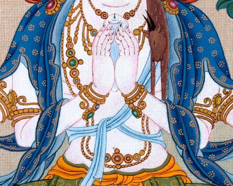 Avalokiteshvara | Chenrezig Buddha Hand-Painted Thangka