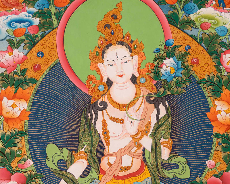 White Tara Thangka | Wall Hanging Decorations