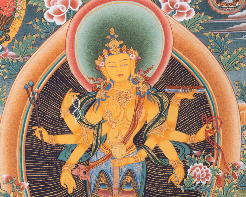 Amoghpasa Thangka | Tibetan Buddhist Handpainted Art | Digital Print