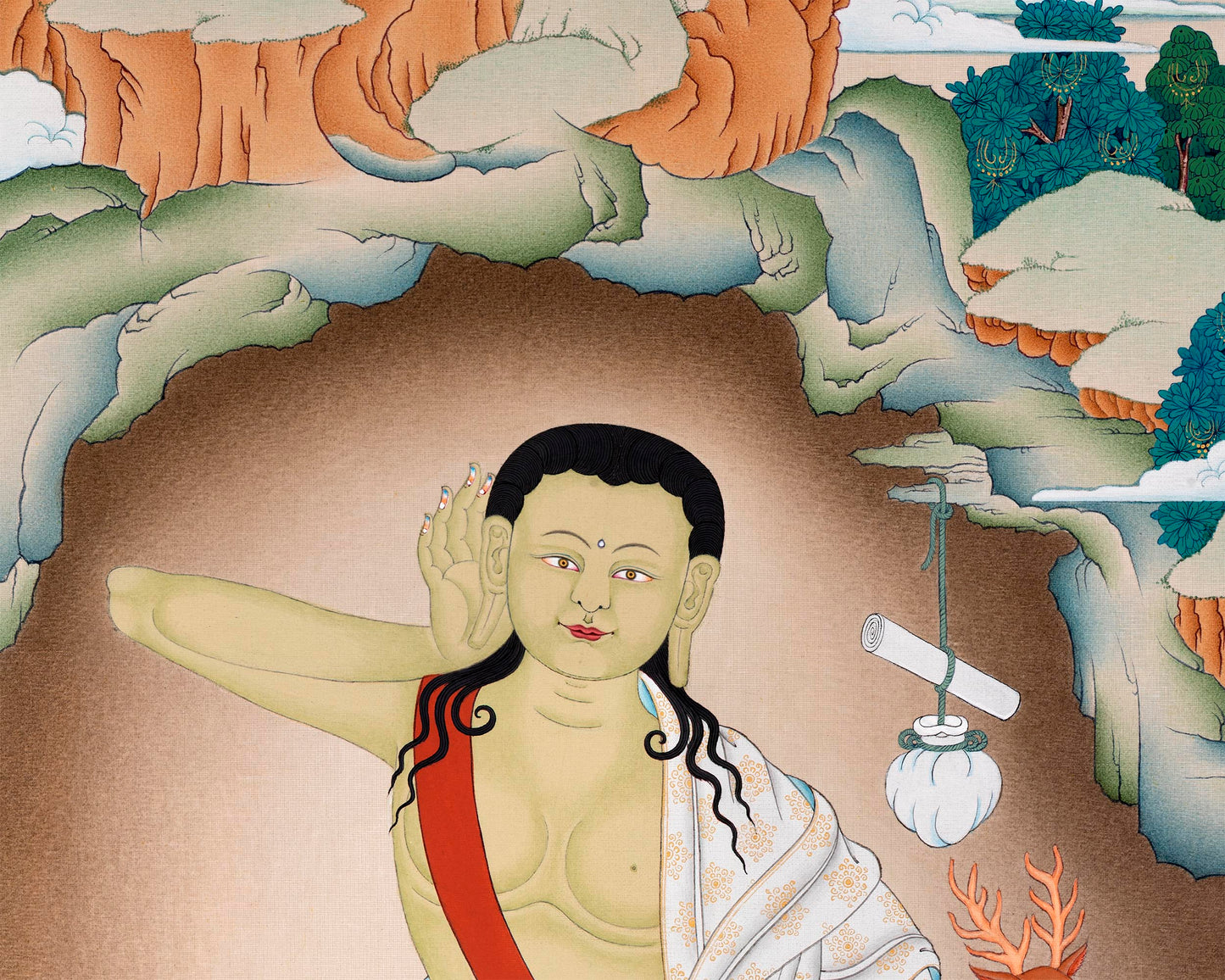 Milarepa Thangka | Tibetan Buddhist Master Painting