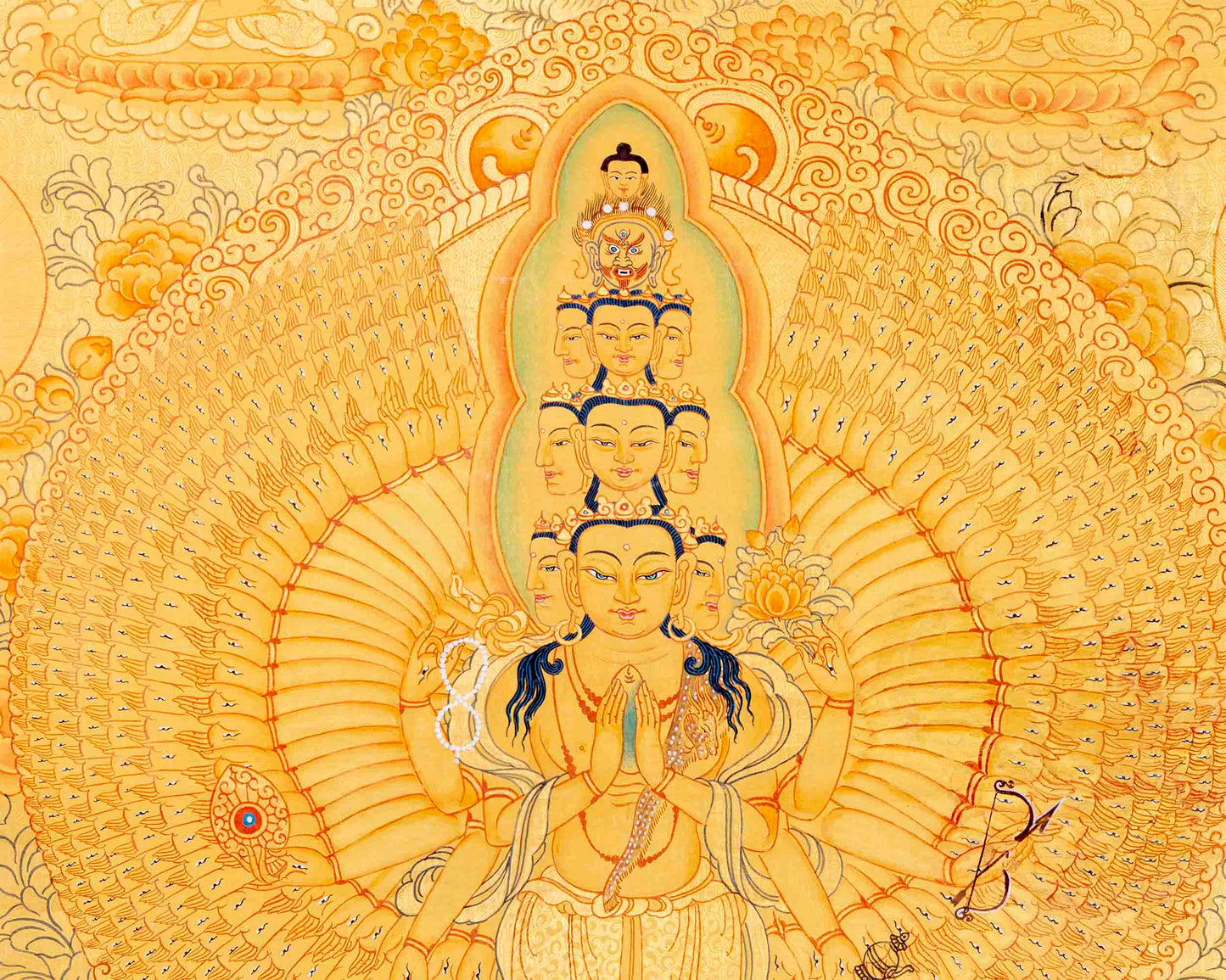 1000 Armed Avalokiteshvara Thangka | Wall Hanging Meditation Art