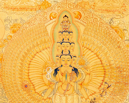 1000 Armed Avalokiteshvara Thangka | Wall Hanging Meditation Art