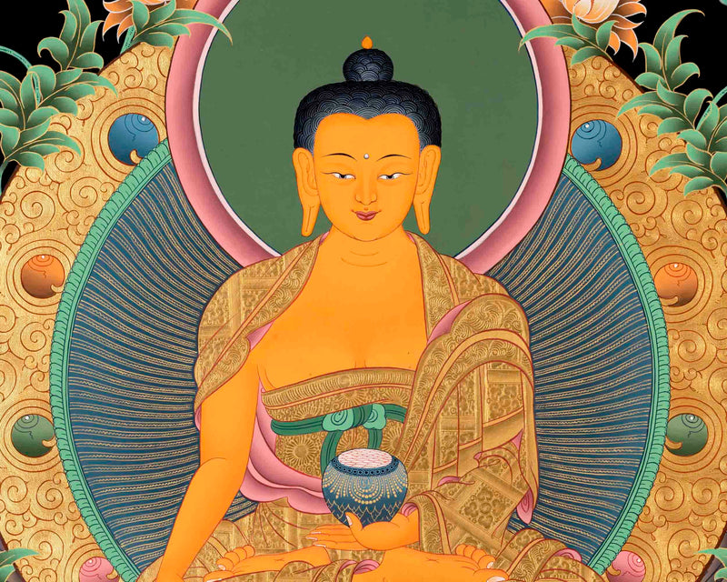 Religious Shakyamuni Buddha Thangka  | Buddhist Art | Wall Decors