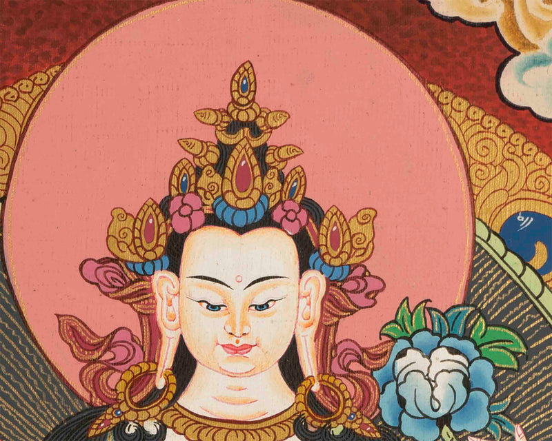 Avalokiteshvara Chengrezig Thangka | Vajrayana Buddhism Painting