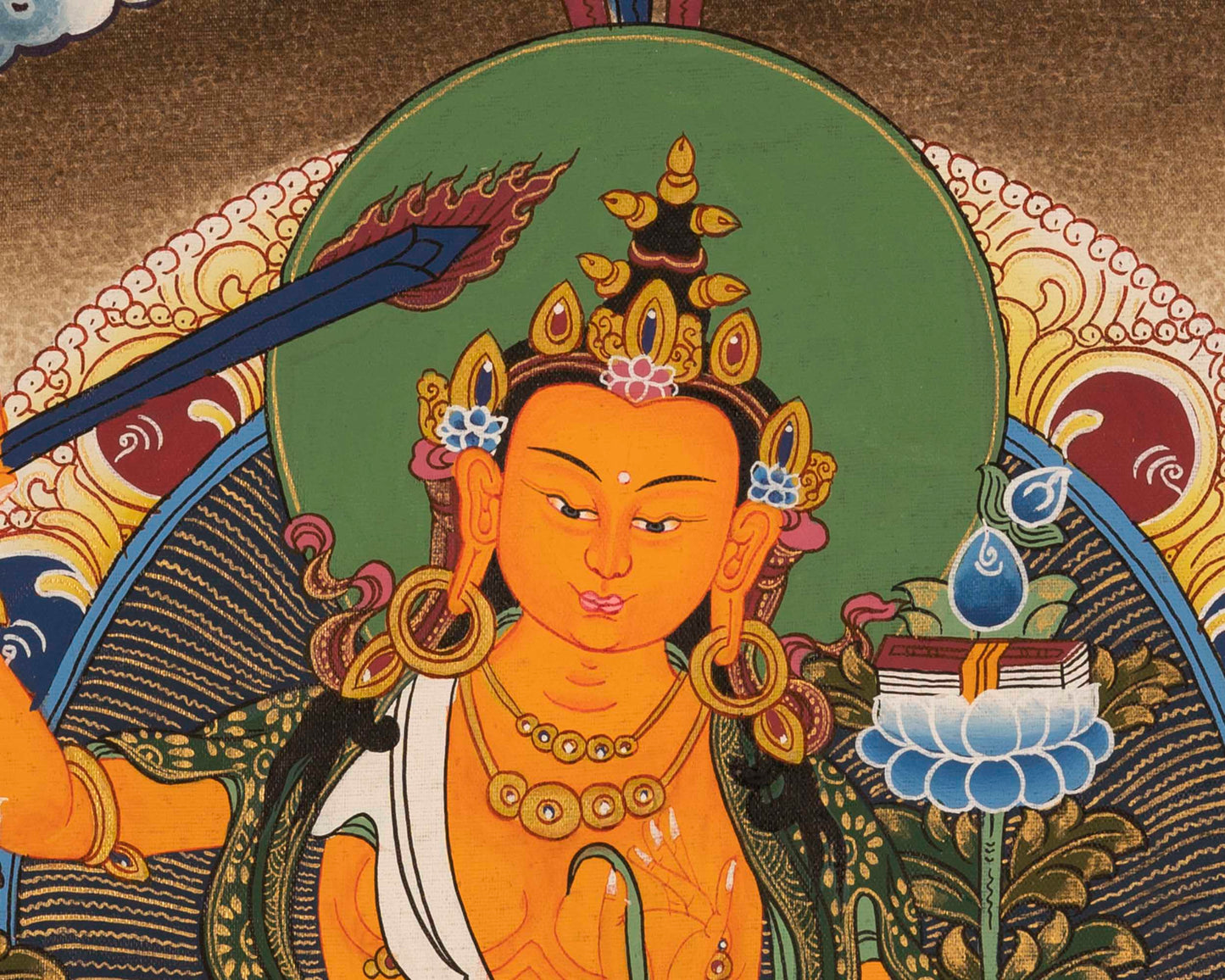 Manjushri Deity Thangka | Wall Hanging Decors