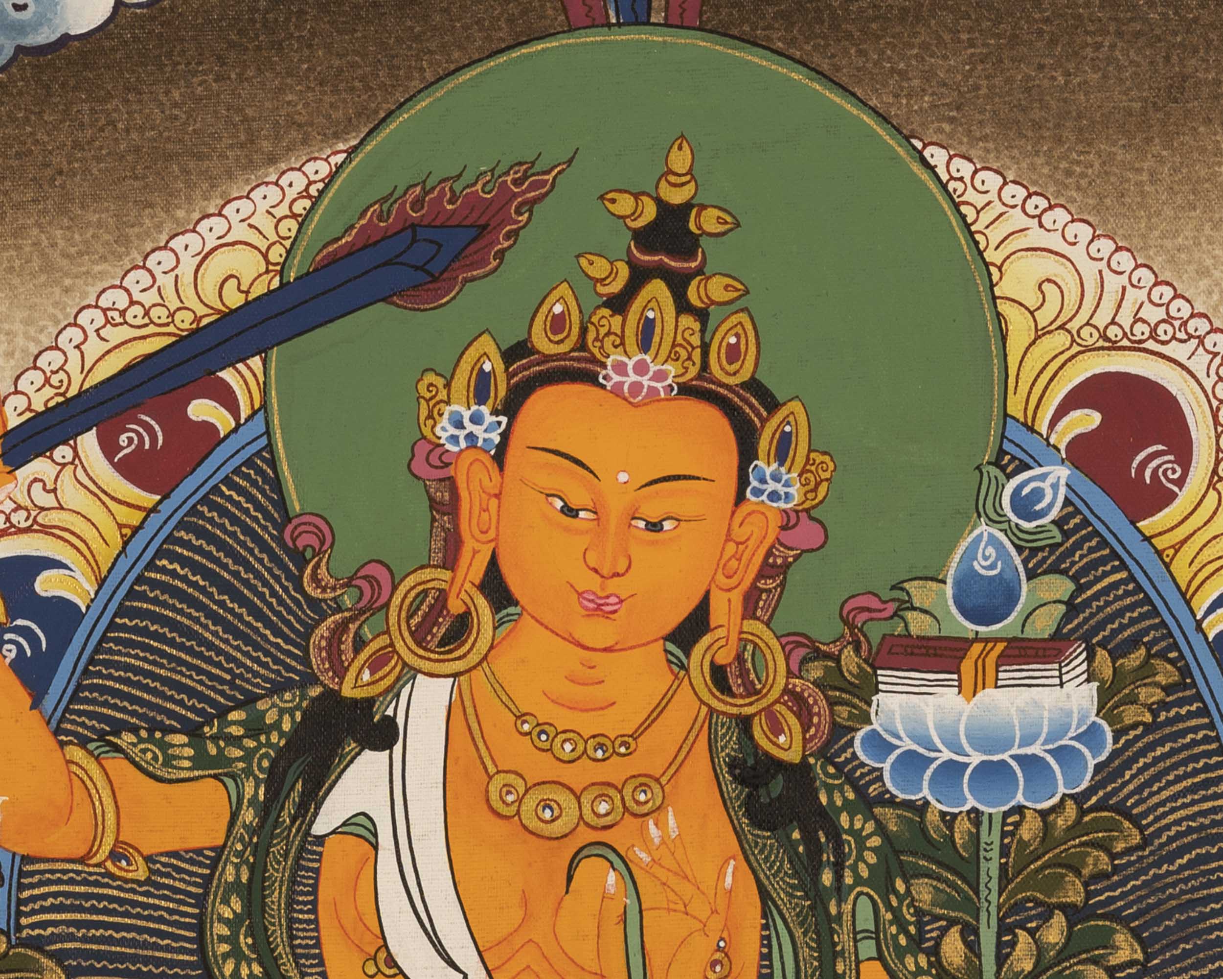 Manjushri Deity Thangka | Wall Hanging Decors