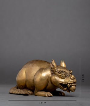 Mongoose Statue Set | Wealth Deity Jambhala's Mongoose | Religious Home Decor