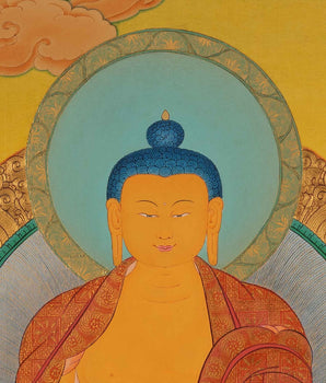 Buddha Gautama Siddhartha Thangka Painting |  Traditional Tibetan Bodhisattva Art