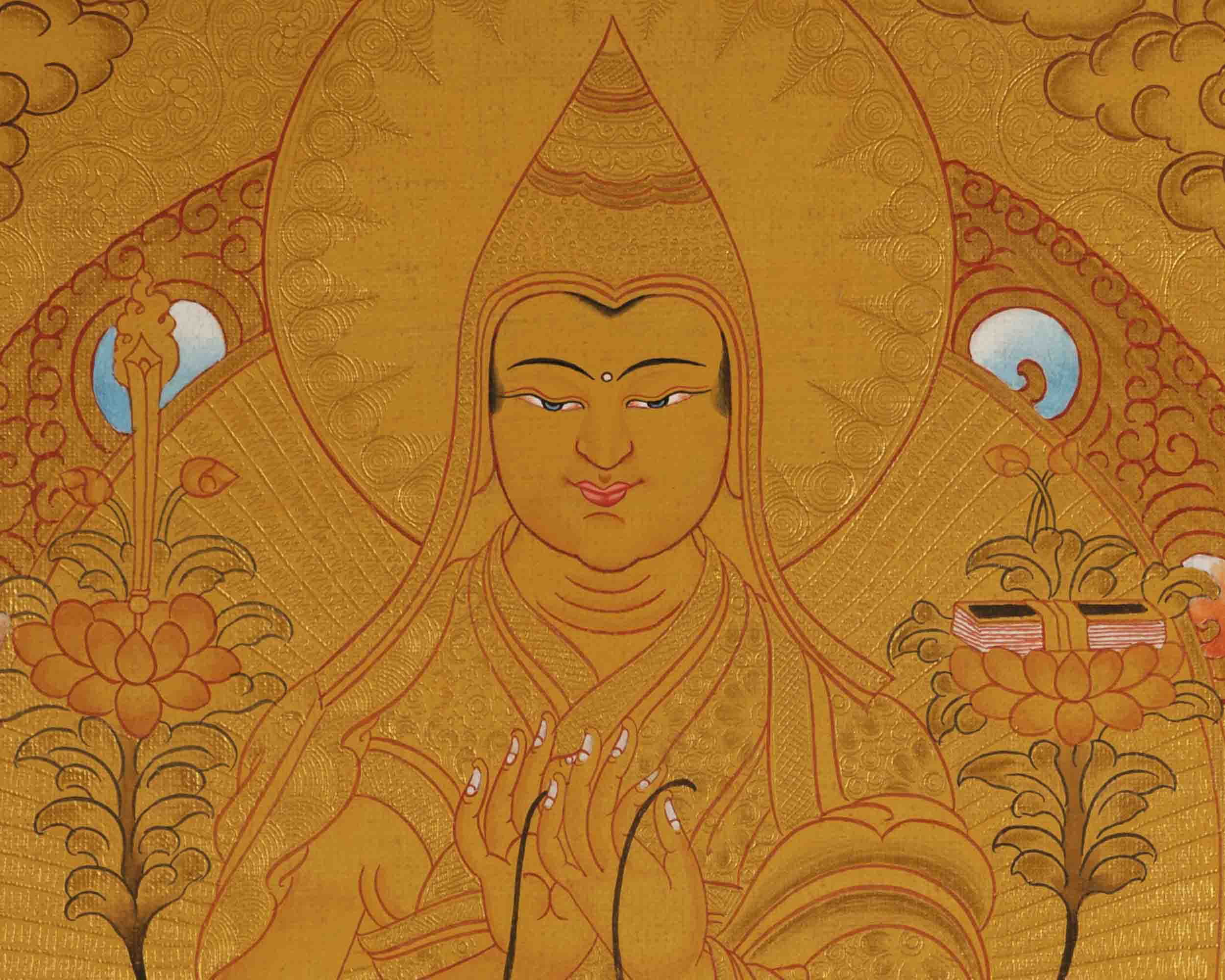 Tsongkhapa Thangka | Tibetan Buddhist Artwork | Wall Decors