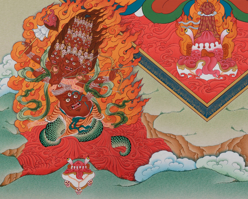 Ekajati, Rahula & Dorje Legpa Thangka | The Three Nyingma Protectors