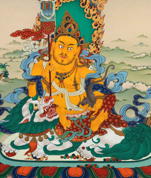 God Of Wealth Namtoshe | High Quality Thangka Print | Gift Ideas
