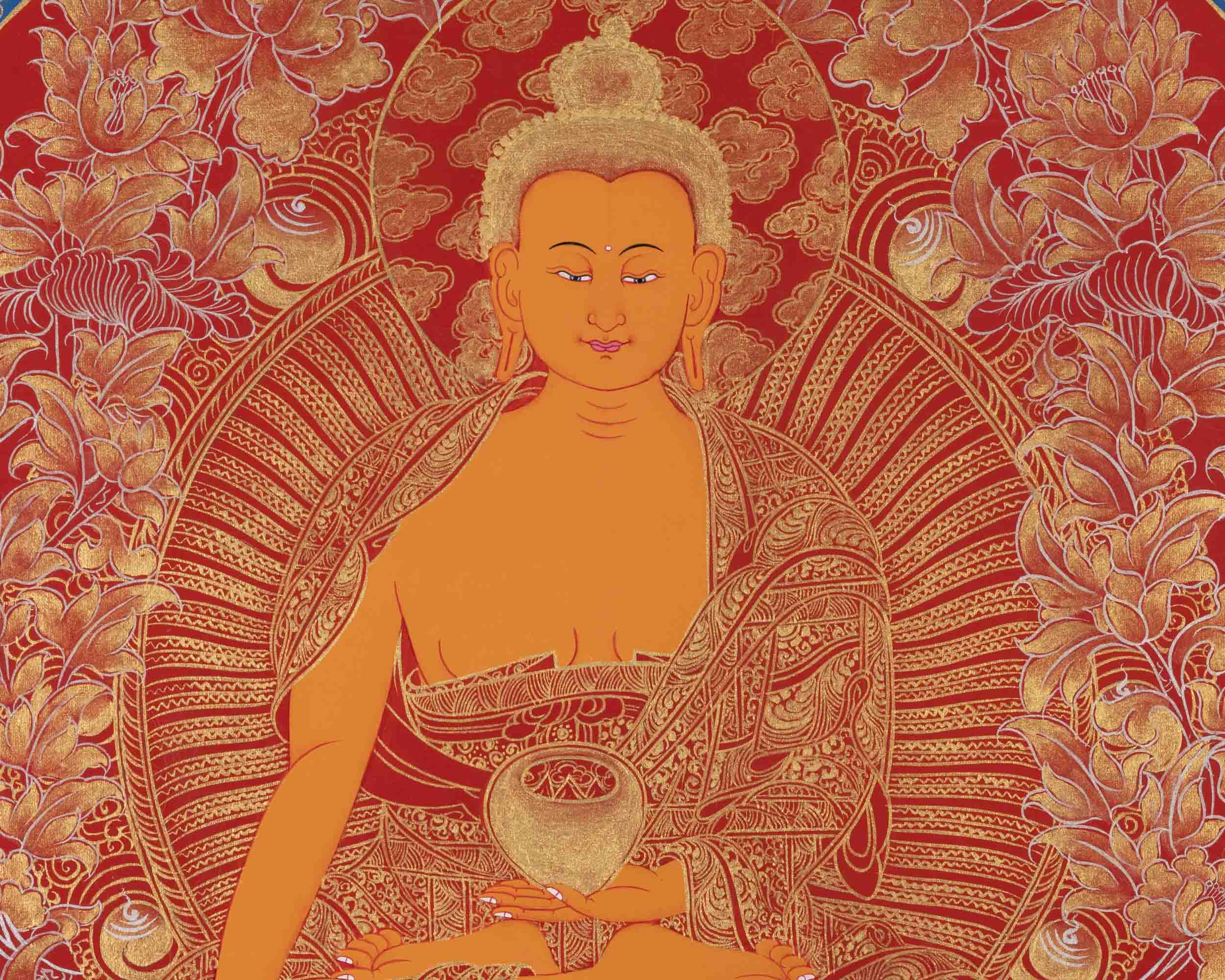 Buddha Shakyamuni Thangka | Religious Buddhist Painting | Wall Decors