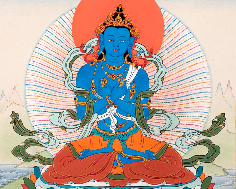 Vajradhara Thangka | The Primordial Buddha